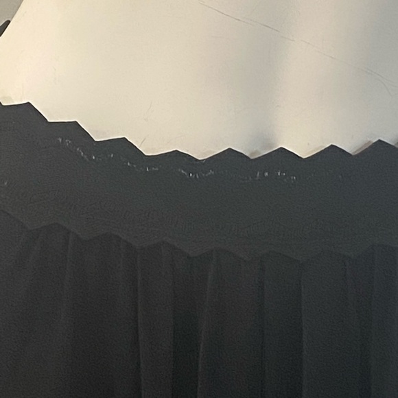 Fuzzi zig zag waist maxi skirt full length flowy layered black medium Italy - Picture 5 of 6